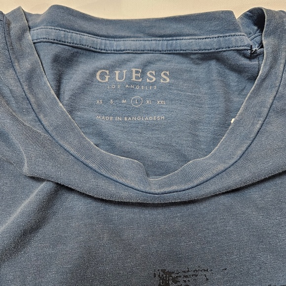 Guess Shirt Mens XL Blue Los Angeles California Graphic Tee Short Sleeve T-Shirt - Picture 3 of 4